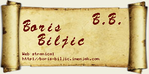 Boris Biljić vizit kartica